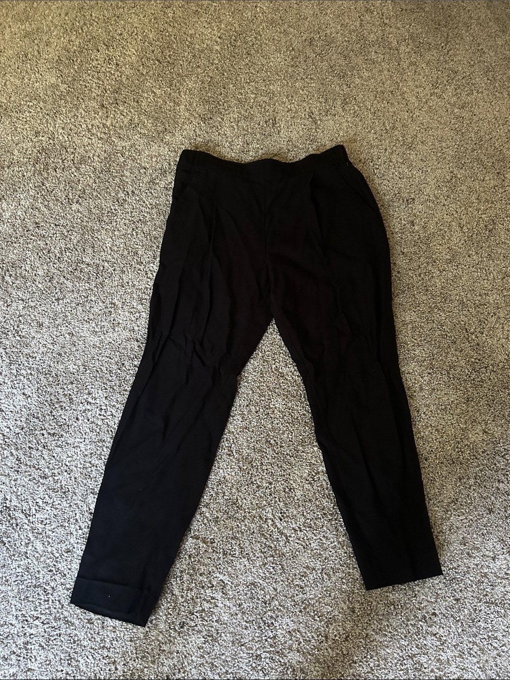 Allsaints Ponte elastic waistband Black Stretch Tapered work Pants